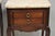 Vintage French Louis XV Style Pink Marble Top Mahogany Nighstand Table - A Pair For Sale In Philadelphia - Image 6 of 15