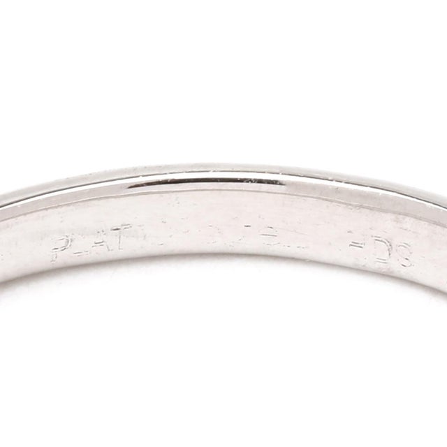 Thin Plain Band Ring, Platinum, Ring Size 6.5, Stackable For Sale In Greensboro - Image 6 of 7