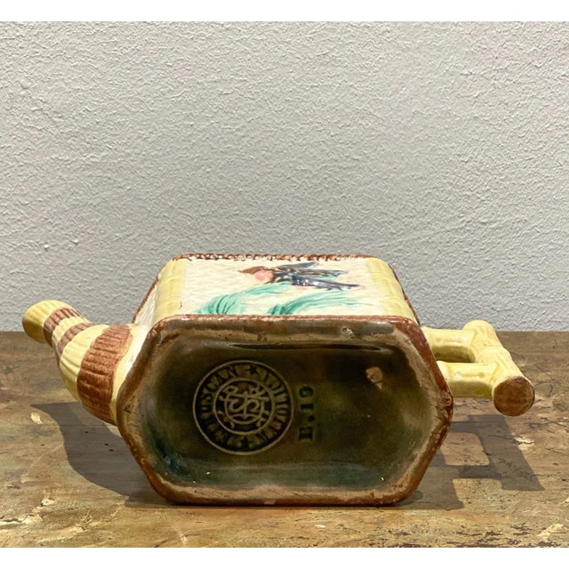 19th Century Antique Majolica Tea Pot For Sale - Image 5 of 6