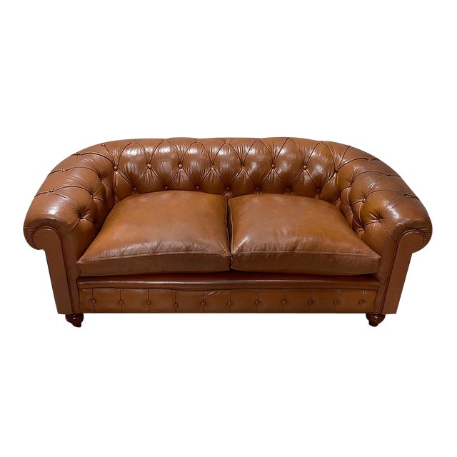 Late 19th Century Leather Chesterfield Sofa For Sale