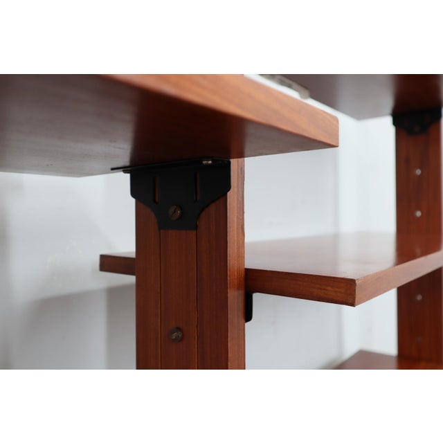 Teak Modular Wall Unit with Drop-Front Bar, 1950s For Sale - Image 6 of 16