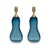 Blue Mid-Century Modern Italian Blue Murano Sommerso Glass Table Lamps, 2000, Set of 2 For Sale - Image 8 of 8