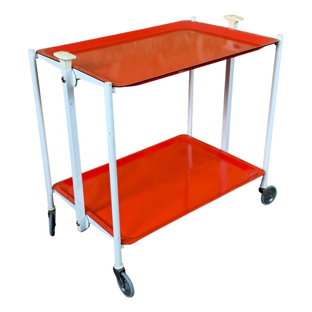 Vintage Space Age Serving Trolley, 1970s For Sale