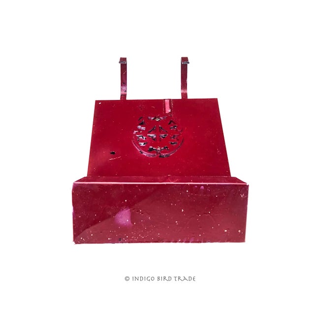 Early 20th Century Antique Metal Mailbox With Newspaper Magazine Rack For Sale In Greenville, SC - Image 6 of 9