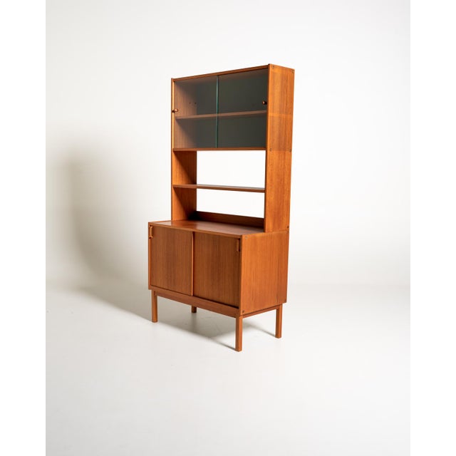 Bookcase with Glass Cabinet by Bertil Fridhagen for Bodafors, 1960s For Sale - Image 3 of 10