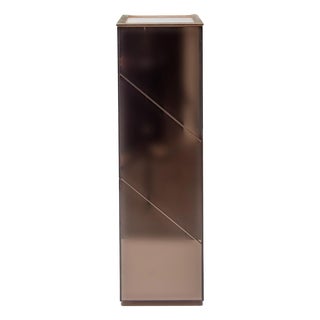 Smoked Mirrored Illuminated Planter attributed to Belgo Chrome, 1970s For Sale