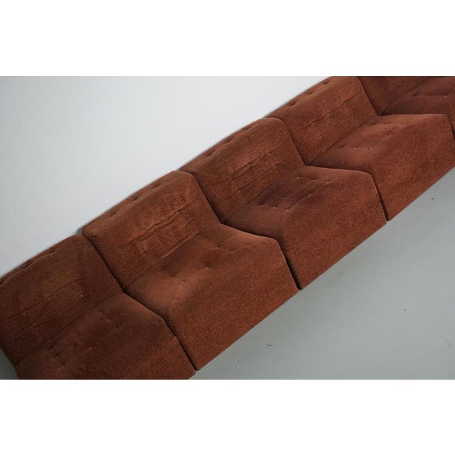 Vintage Brown Boucle Modular Sofa, 1970s, Set of 5 For Sale - Image 6 of 18