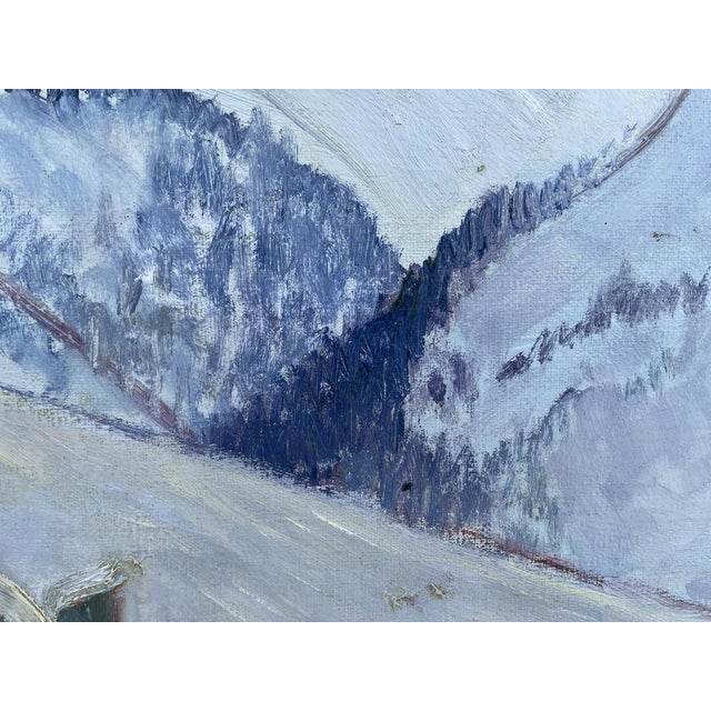 Emil Donat, Sunset Over the Dolomites, Early 1900s, Oil on Canvas For Sale - Image 13 of 18