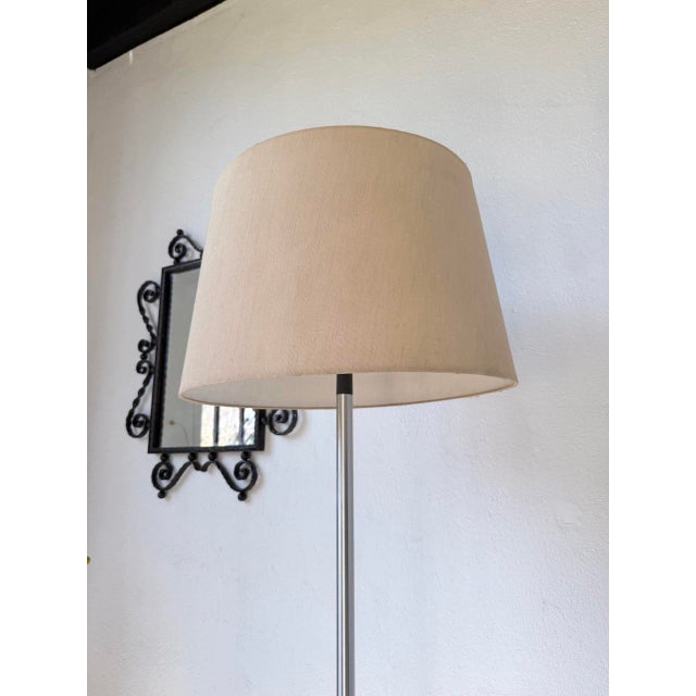Beige Vintage Chrome Tripod Floor Lamp, 1970s For Sale - Image 8 of 18
