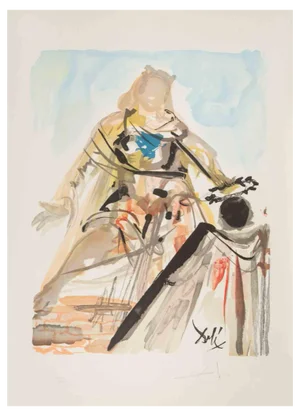 Salvador Dalí, Pylades Loved Ermione, 1978, Woodcut