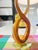 Murano Vintage MCM Murano Glass Mid Century Amber Love Knot Art Glass Figurine For Sale - Image 4 of 5