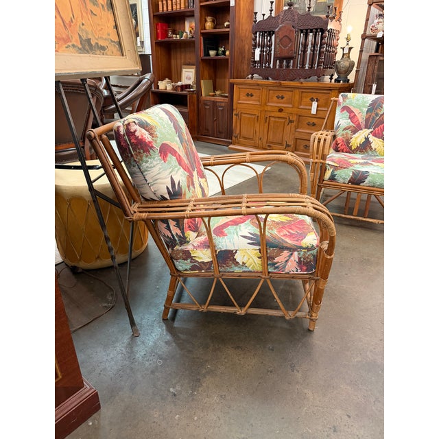 Featuring a distinct 1960s–1970s bohemian aesthetic, these chairs are defined by their organic yet highly architectural...