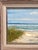 1970s Vintage Sandy Beach Coastal Scene Original Framed Painting For Sale - Image 5 of 5