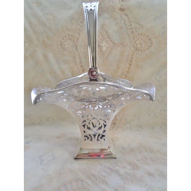 Antique Shreve, Crump & Low Pierced Sterling Silver Brides Basket For Sale In Columbia, SC - Image 6 of 13