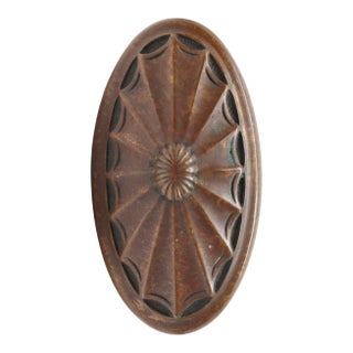 Antique 1930s Fitroy Corbin Bronze Oval Entry Door Knob For Sale