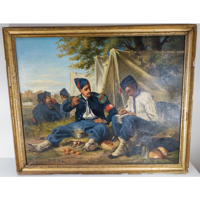 Oil on Canvas Painting of Franco-Prussian War by Auguste Bachelin For Sale - Image 13 of 13