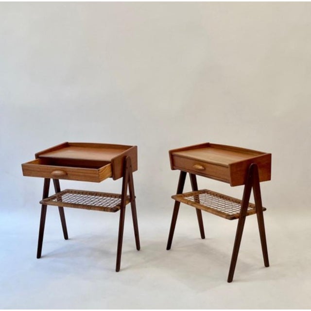 Nightstands attributed to Soren Rasmussen, 1960s, Set of 2, in Very Good conditions. Designed 1960 to 1969 This piece is...
