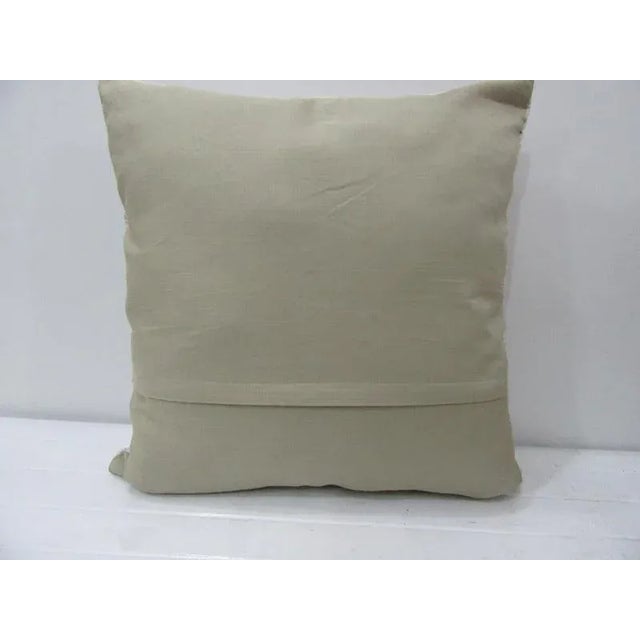Contemporary Gray Turkish Kilim Pillow For Sale - Image 3 of 4