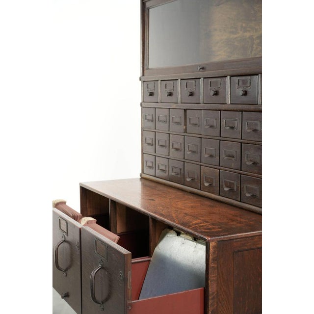 Wood Pharmacy Display Cabinet from Globe Wernicke, 19th Century For Sale - Image 7 of 15