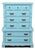 Sumter Blue Classic 6-Drawer Dresser With Brass Handles For Sale