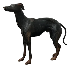 Vintage Industrial Cast Iron and Bronze Greyhound, 1950s