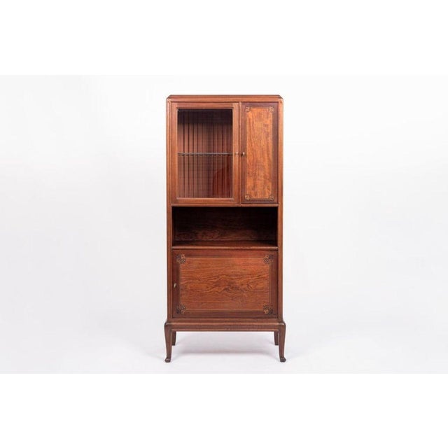 Art Nouveau Antique Art Nouveau Inlaid Wooden Cabinet by Majorelle, France, Signed For Sale - Image 3 of 16