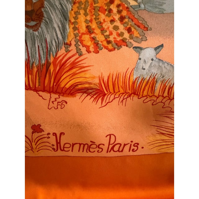 Hermès Nuba Mountain 1997 Silk Scarf Designed by Sefidin For Sale - Image 11 of 12