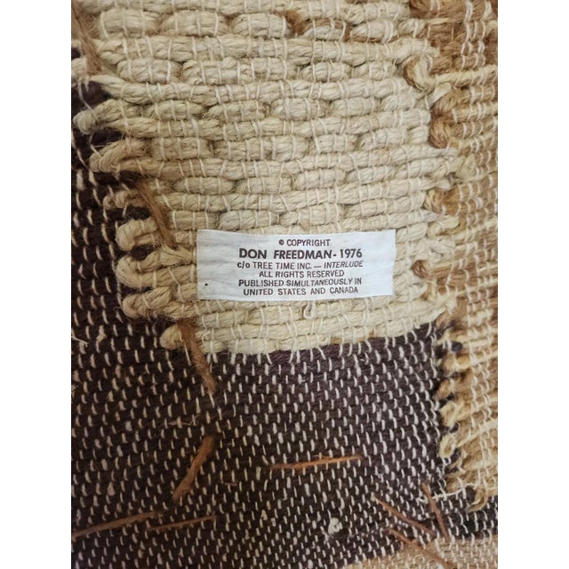 Brown Don Freedman Mushroom Fibre Artwork Tapestry For Sale - Image 8 of 10