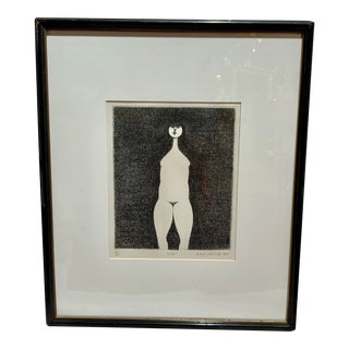 “Nude” Original 1967 Etching by Gregori Masurovsky For Sale