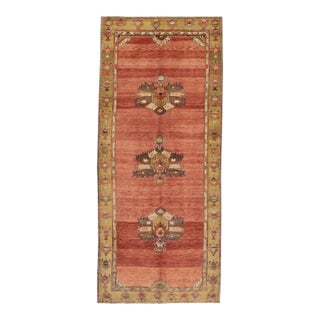 1960s Red Vintage Turkish Runner 4'7" X 10'7" For Sale