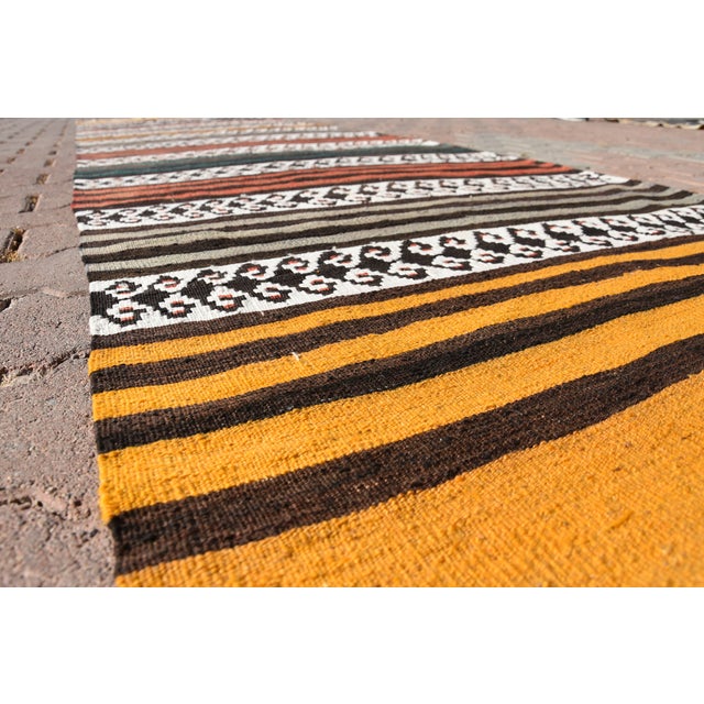 1970s Scandinavian Hand Knotted Colorful Runner For Sale In Sacramento - Image 6 of 10