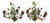 Bouquet of Flowers Wall Sconces, 1960s, Set of 2 For Sale