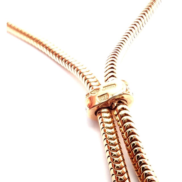 Bulgari Rose Gold Amethyst Chalcedony Tourmaline Lariat Necklace For Sale - Image 11 of 15