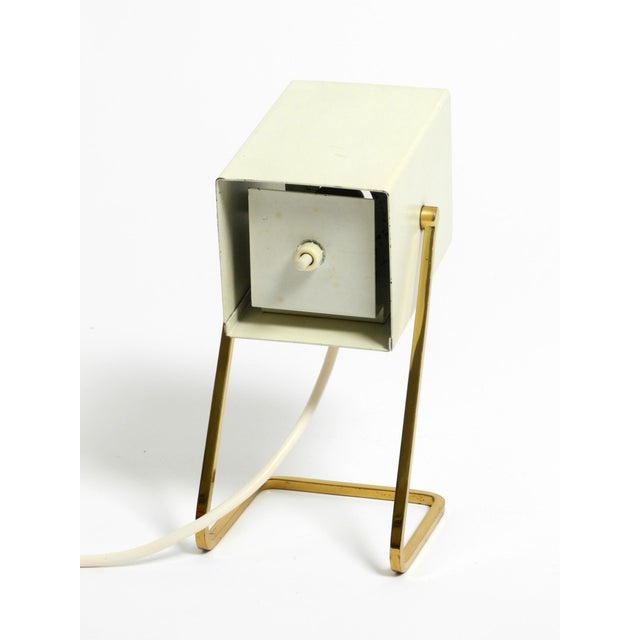 Mid-Century Modern Metal Bedside Lamp with Brass Base from Kaiser Leuchten, 1960s For Sale - Image 16 of 18