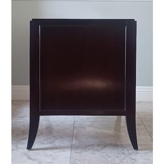 Wood Dark Mahogany Three-Drawer Chest of Drawers / Commode by Barbara Barry for Baker Furniture Company For Sale - Image 7 of 11