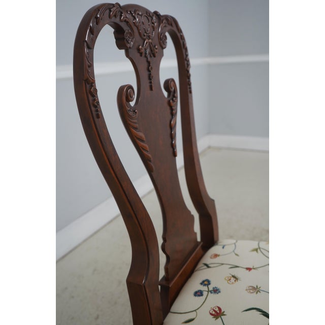 Brown Set of 6 Baker Georgian Walnut Dining Room Chairs For Sale - Image 8 of 18