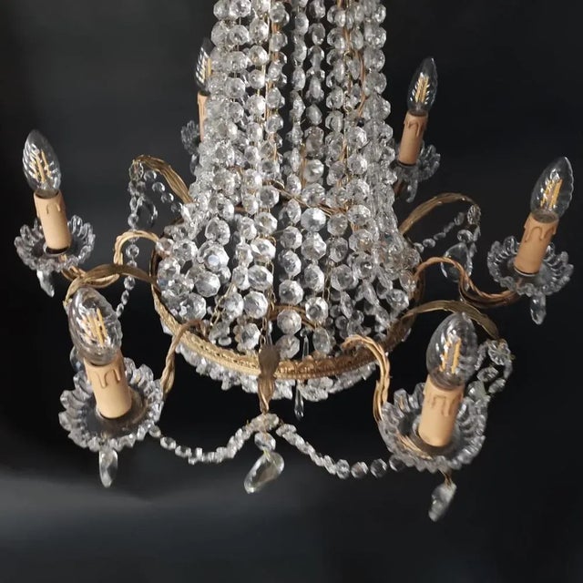 Lüstre a Corbeille Chandelier, 1890s For Sale - Image 4 of 11