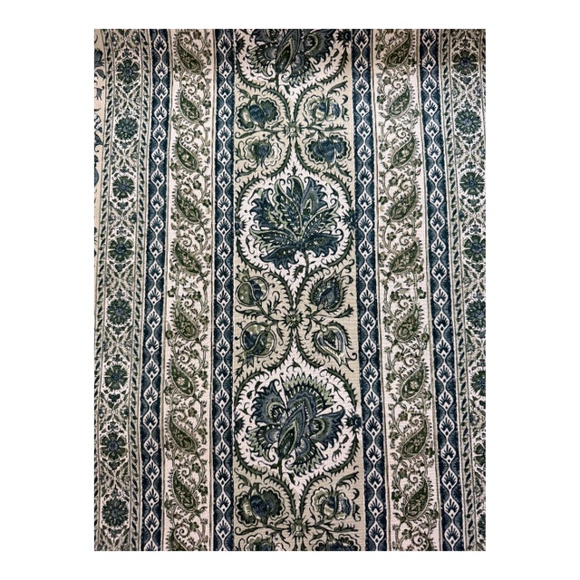 Meredith Ellis Textiles Hyder in Jade Hemp Fabric 3 Yards For Sale