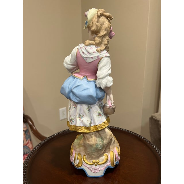Art Nouveau French Porcelain Girl For Sale - Image 3 of 3