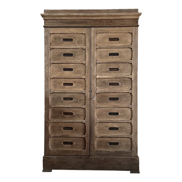 Vintage Notarys Cabinet in Oak, 1920s For Sale