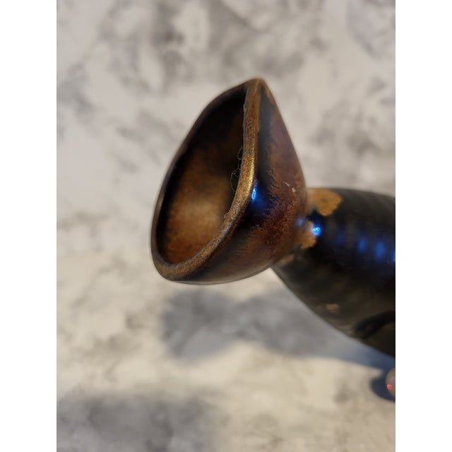 1990s Japanese Studio Pottery Saki Vessel For Sale - Image 4 of 13
