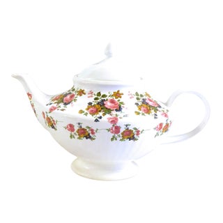 1940s Arthur Wood Floral Teapot For Sale