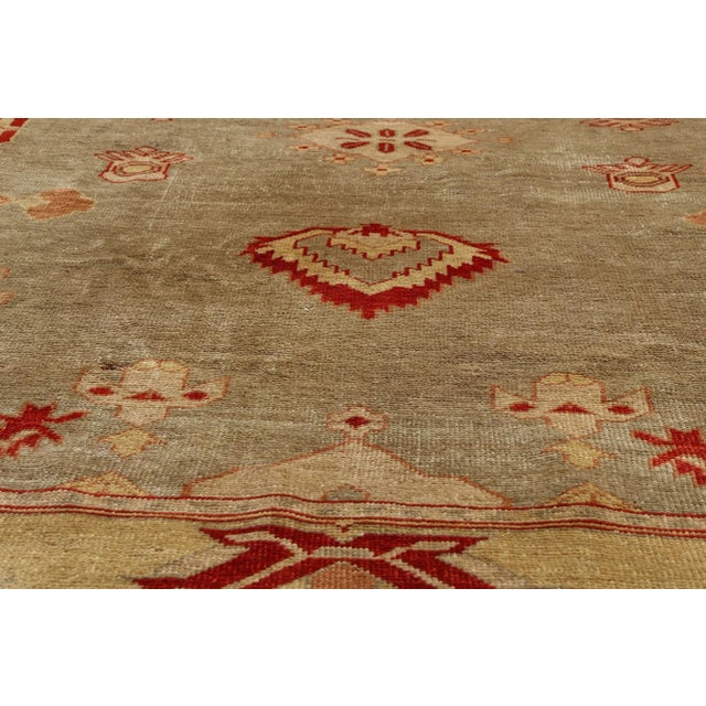 Mid 20th Century Vintage Turkish Oushak Rug, 07'11 X 09'04 For Sale - Image 5 of 10