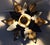 1960s Flat Florentine Ceiling Lamp with a Gold-Grey Metal Frame, 1960s For Sale - Image 5 of 7