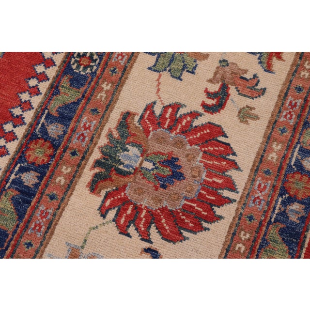 1990s Tribal Kazak Red/Beige Wool Rug - 10'2''x13'11' For Sale - Image 5 of 10