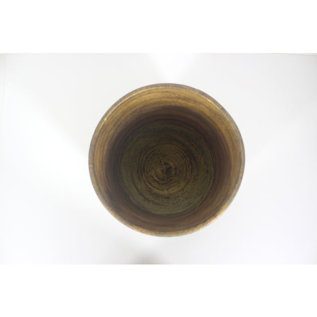 Gold Vintage Italian Florentine Gilded Terracotta Planter Cachepot For Sale - Image 8 of 12
