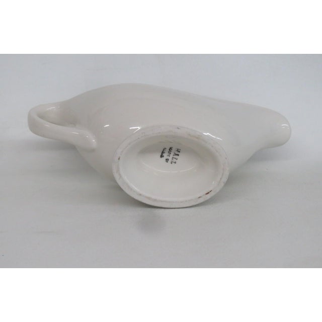 Mid 20th Century Mid 20th Century Hall Ceramic Gravy Boat Mid Century Modern Cream Color Dish Made in Usa For Sale - Image 5 of 14