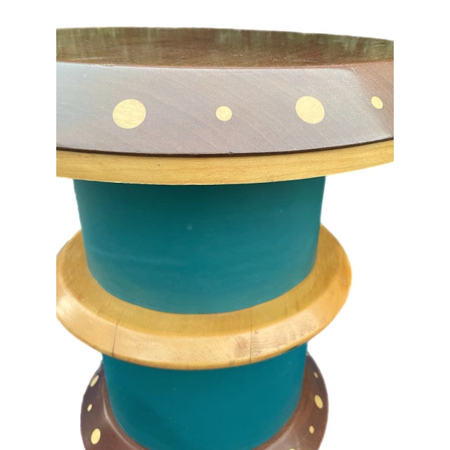 Artisan Made Art Deco Style Side Table For Sale - Image 4 of 6