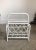 Mid-Century Modern 1960s Coastal Bent Bamboo Magazine Rack in White For Sale - Image 3 of 8