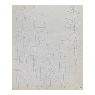 1960s Frank Wallace Modern Minimalist Forest Landscape For Sale